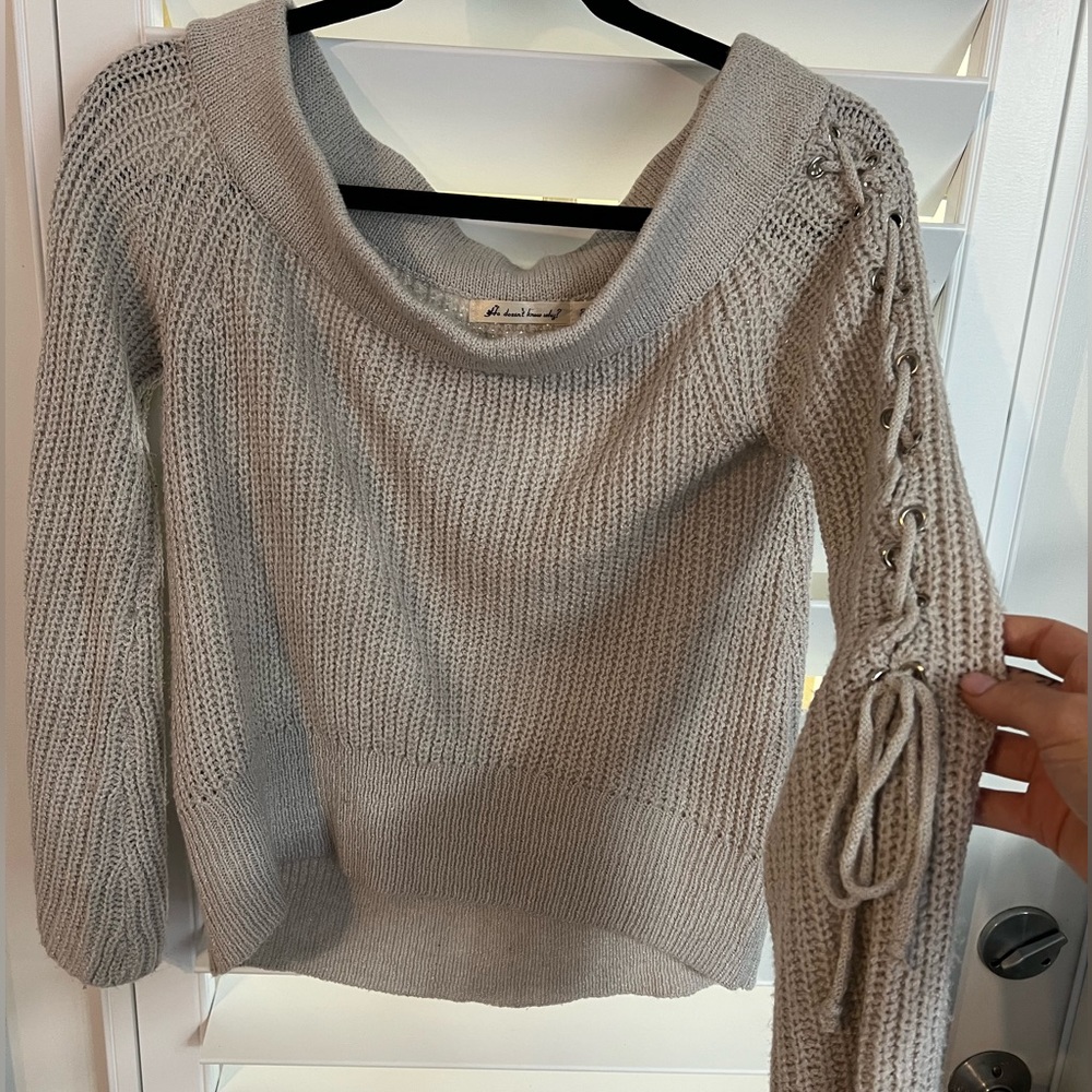 Off Shoulder Sweater